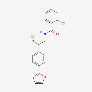 molecular formula C19H16ClNO3 B2379427 2-氯-N-{2-[4-(呋喃-2-基)苯基]-2-羟乙基}苯甲酰胺 CAS No. 2097903-33-6