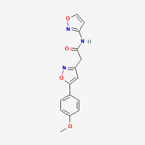 molecular formula C15H13N3O4 B2379434 N-(isoxazol-3-yl)-2-(5-(4-methoxyphenyl)isoxazol-3-yl)acetamide CAS No. 953255-64-6