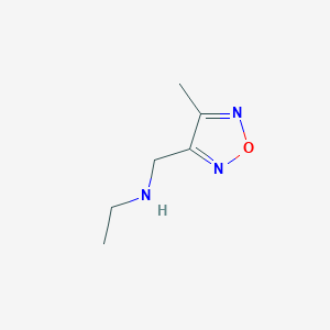 molecular formula C6H12ClN3O B2379437 Ethyl-(4-methyl-furazan-3-ylmethyl)-amine CAS No. 676539-91-6