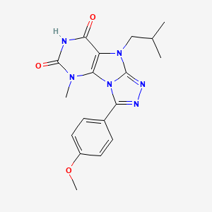 molecular formula C18H20N6O3 B2379458 9-isobutyl-3-(4-methoxyphenyl)-5-methyl-5H-[1,2,4]triazolo[4,3-e]purine-6,8(7H,9H)-dione CAS No. 921803-81-8