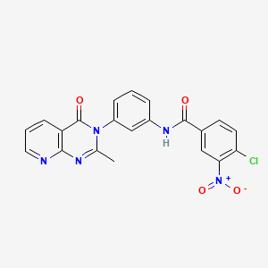 4-chloro-N-(3-(2-methyl-4-oxopyrido[2,3-d]pyrimidin-3(4H)-yl)phenyl)-3-nitrobenzamide