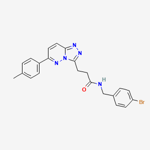 molecular formula C22H20BrN5O B2379466 2-[1-(3-fluorobenzoyl)piperidin-4-yl]-N-(3-methoxypropyl)-4-methyl-1,3-thiazole-5-carboxamide CAS No. 1113106-79-8