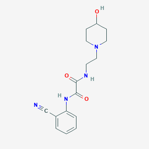 molecular formula C16H20N4O3 B2379467 N1-(2-氰基苯基)-N2-(2-(4-羟基哌啶-1-基)乙基)草酰胺 CAS No. 1797735-83-1