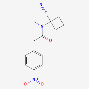 molecular formula C14H15N3O3 B2379473 N-(1-cyanocyclobutyl)-N-methyl-2-(4-nitrophenyl)acetamide CAS No. 1258694-04-0