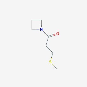 molecular formula C7H13NOS B2379484 1-(Azetidin-1-yl)-3-methylsulfanylpropan-1-one CAS No. 1849273-82-0