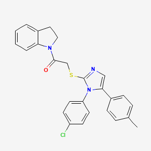 2-((1-(4-chlorophenyl)-5-(p-tolyl)-1H-imidazol-2-yl)thio)-1-(indolin-1-yl)ethanone