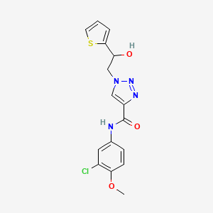 molecular formula C16H15ClN4O3S B2379492 N-(3-chloro-4-methoxyphenyl)-1-(2-hydroxy-2-(thiophen-2-yl)ethyl)-1H-1,2,3-triazole-4-carboxamide CAS No. 1396748-30-3