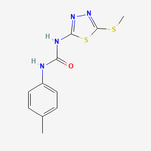 molecular formula C11H12N4OS2 B2379494 1-(5-(甲硫基)-1,3,4-噻二唑-2-基)-3-(对甲苯基)脲 CAS No. 898435-95-5