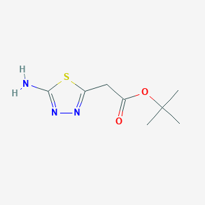 molecular formula C8H13N3O2S B2379500 Tert-butyl 2-(5-amino-1,3,4-thiadiazol-2-yl)acetate CAS No. 2248415-61-2