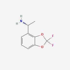 molecular formula C9H9F2NO2 B2379504 (R)-1-(2,2-Difluoro-benzo[1,3]dioxol-4-YL)-ethylamine CAS No. 1213203-92-9