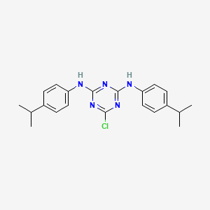 molecular formula C21H24ClN5 B2379518 6-chloro-N,N'-bis(4-isopropylphenyl)-1,3,5-triazine-2,4-diamine CAS No. 377067-08-8