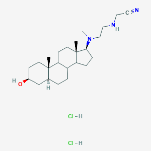 3-beta-Hydroxy-17-beta-(N-methyl-N-(2-cyanomethylaminoethyl)amino)-5-alpha-androstane HCl