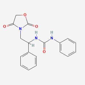 1-(2-(2,4-Dioxooxazolidin-3-yl)-1-phenylethyl)-3-phenylurea