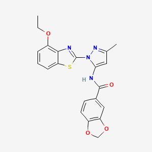 N-(1-(4-ethoxybenzo[d]thiazol-2-yl)-3-methyl-1H-pyrazol-5-yl)benzo[d][1,3]dioxole-5-carboxamide