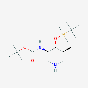 molecular formula C17H36N2O3Si B2379535 叔丁基 N-[(3R,4R,5S)-4-[(叔丁基二甲基甲硅烷基)氧基]-5-甲基哌啶-3-基]氨基甲酸酯 CAS No. 1210418-68-0