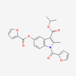 isopropyl 1-(furan-2-carbonyl)-5-((furan-2-carbonyl)oxy)-2-methyl-1H-indole-3-carboxylate