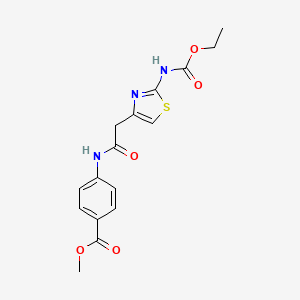 Methyl 4-(2-(2-((ethoxycarbonyl)amino)thiazol-4-yl)acetamido)benzoate