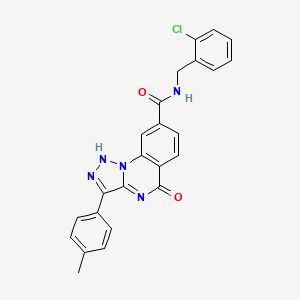 molecular formula C24H18ClN5O2 B2379549 N-(2-氯苄基)-3-(4-甲基苯基)-5-氧代-4,5-二氢[1,2,3]三唑并[1,5-a]喹唑啉-8-甲酰胺 CAS No. 1031664-60-4