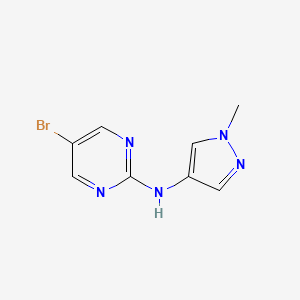 molecular formula C8H8BrN5 B2379550 5-bromo-N-(1-methyl-1H-pyrazol-4-yl)pyrimidin-2-amine CAS No. 1275374-10-1