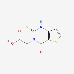 molecular formula C8H6N2O3S2 B2379552 2-(4-oxo-2-sulfanylidene-1H-thieno[3,2-d]pyrimidin-3-yl)acetic acid CAS No. 344334-73-2
