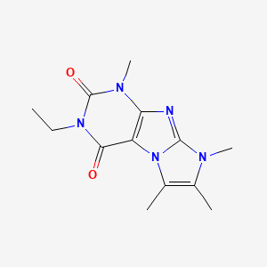 molecular formula C13H17N5O2 B2379553 2-Ethyl-4,6,7,8-tetramethylpurino[7,8-a]imidazole-1,3-dione CAS No. 878413-13-9