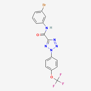 molecular formula C15H9BrF3N5O2 B2379554 N-(3-bromophenyl)-2-(4-(trifluoromethoxy)phenyl)-2H-tetrazole-5-carboxamide CAS No. 1396791-99-3