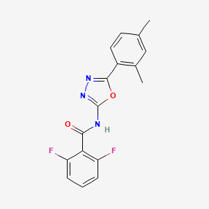 molecular formula C17H13F2N3O2 B2379556 N-(5-(2,4-二甲基苯基)-1,3,4-噁二唑-2-基)-2,6-二氟苯甲酰胺 CAS No. 891114-16-2