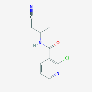 molecular formula C10H10ClN3O B2379562 2-chloro-N-(1-cyanopropan-2-yl)pyridine-3-carboxamide CAS No. 1444190-94-6