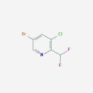 molecular formula C6H3BrClF2N B2379563 5-Bromo-3-chloro-2-(difluoromethyl)pyridine CAS No. 1335056-26-2