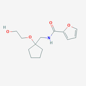 molecular formula C13H19NO4 B2379588 N-((1-(2-hydroxyethoxy)cyclopentyl)methyl)furan-2-carboxamide CAS No. 2176269-79-5