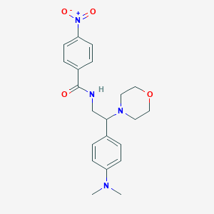 molecular formula C21H26N4O4 B2379589 N-(2-(4-(dimethylamino)phenyl)-2-morpholinoethyl)-4-nitrobenzamide CAS No. 897620-13-2