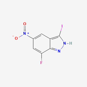 molecular formula C7H3FIN3O2 B2379591 7-Fluoro-3-iodo-5-nitroindazole CAS No. 1352395-51-7