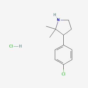 3-(4-Chlorophenyl)-2,2-dimethylpyrrolidine hydrochloride
