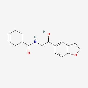 molecular formula C17H21NO3 B2379685 N-(2-(2,3-dihydrobenzofuran-5-yl)-2-hydroxyethyl)cyclohex-3-enecarboxamide CAS No. 1421466-76-3
