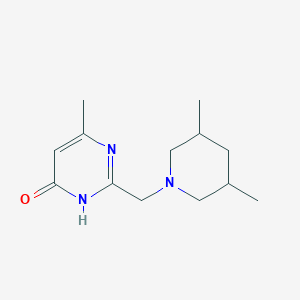 molecular formula C13H21N3O B2379701 2-[(3,5-Dimethylpiperidino)methyl]-6-methyl-4-pyrimidinol CAS No. 866155-52-4