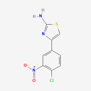 molecular formula C9H6ClN3O2S B2379702 4-(4-Chloro-3-nitrophenyl)-1,3-thiazol-2-amine CAS No. 126751-09-5