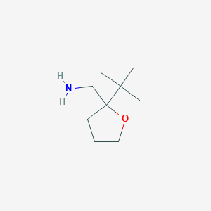 molecular formula C9H19NO B2379704 (2-叔丁氧基氧杂环-2-基)甲胺 CAS No. 2169118-10-7