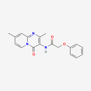 molecular formula C18H17N3O3 B2379715 N-(2,8-二甲基-4-氧代-4H-吡啶并[1,2-a]嘧啶-3-基)-2-苯氧基乙酰胺 CAS No. 897617-07-1