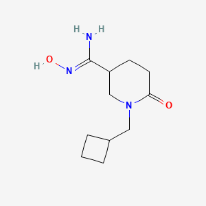 molecular formula C11H19N3O2 B2379729 1-(Cyclobutylmethyl)-N'-hydroxy-6-oxopiperidine-3-carboximidamide CAS No. 2197130-27-9
