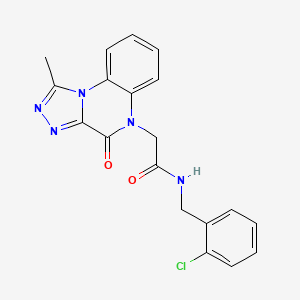 molecular formula C19H16ClN5O2 B2379735 N-(2-氯苄基)-2-(1-甲基-4-氧代-[1,2,4]三唑并[4,3-a]喹喔啉-5(4H)-基)乙酰胺 CAS No. 1358954-08-1