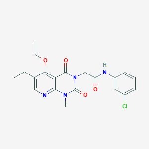 molecular formula C20H21ClN4O4 B2379737 N-(3-chlorophenyl)-2-(5-ethoxy-6-ethyl-1-methyl-2,4-dioxo-1,2-dihydropyrido[2,3-d]pyrimidin-3(4H)-yl)acetamide CAS No. 1005303-91-2