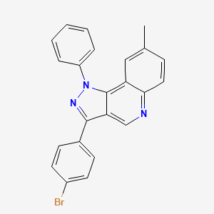molecular formula C23H16BrN3 B2379738 3-(4-溴苯基)-8-甲基-1-苯基-1H-吡唑并[4,3-c]喹啉 CAS No. 901228-45-3