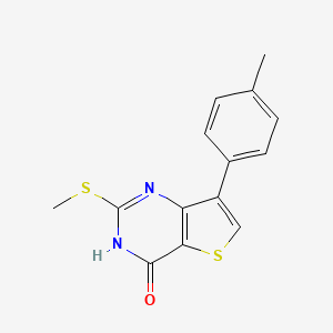 molecular formula C14H12N2OS2 B2379746 7-(4-甲基苯基)-2-(甲硫基)噻吩[3,2-d]嘧啶-4(3H)-酮 CAS No. 1031969-48-8