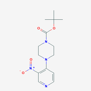 molecular formula C14H20N4O4 B2379747 叔丁基 4-(3-硝基吡啶-4-基)哌嗪-1-甲酸酯 CAS No. 608142-93-4