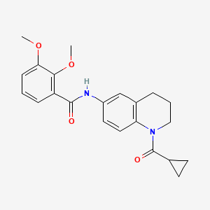 molecular formula C22H24N2O4 B2379753 N-[1-(cyclopropanecarbonyl)-3,4-dihydro-2H-quinolin-6-yl]-2,3-dimethoxybenzamide CAS No. 946367-19-7