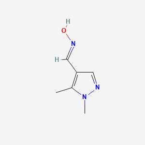 molecular formula C6H9N3O B2379763 1,5-Dimethyl-1H-pyrazole-4-carbaldehyde oxime CAS No. 412958-82-8