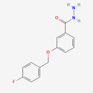 molecular formula C14H13FN2O2 B2379768 3-[(4-Fluorophenyl)methoxy]benzohydrazide CAS No. 866009-85-0