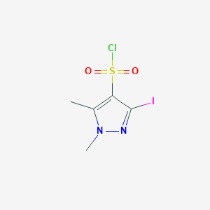 molecular formula C5H6ClIN2O2S B2379779 3-Iodo-1,5-dimethyl-1H-pyrazole-4-sulfonyl chloride CAS No. 1946812-62-9