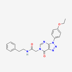 molecular formula C22H22N6O3 B2379786 2-(3-(4-乙氧基苯基)-7-氧代-3H-[1,2,3]三唑并[4,5-d]嘧啶-6(7H)-基)-N-苯乙酰胺 CAS No. 912618-03-2