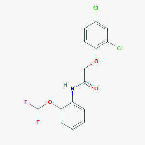 molecular formula C15H11Cl2F2NO3 B237979 2-(2,4-dichlorophenoxy)-N-[2-(difluoromethoxy)phenyl]acetamide 